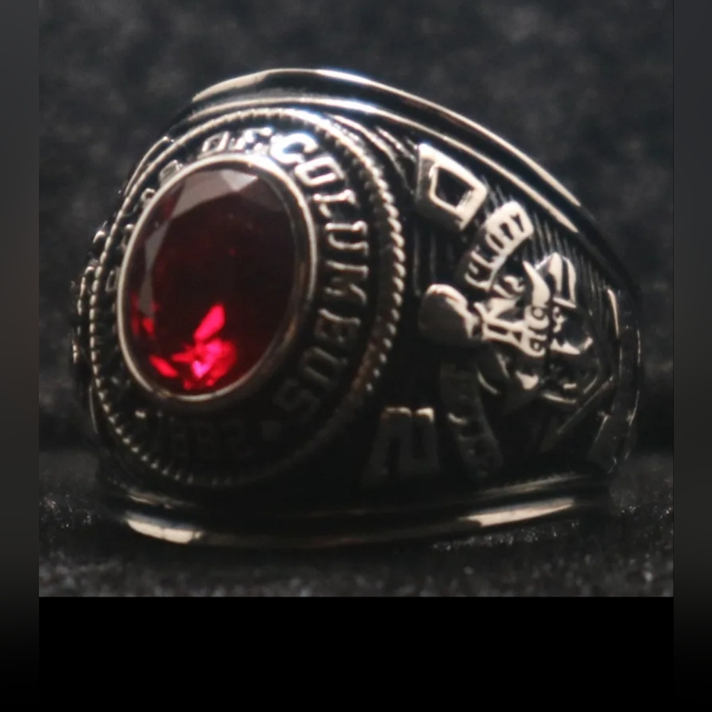 Stainless steel knights of columbus ring size 10, 11, 12 In Red
